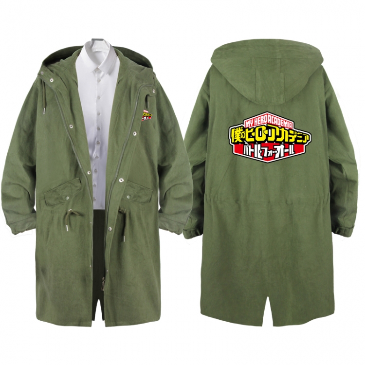 My Hero Academia  Anime Peripheral Hooded Long Windbreaker Jacket from S to 3XL