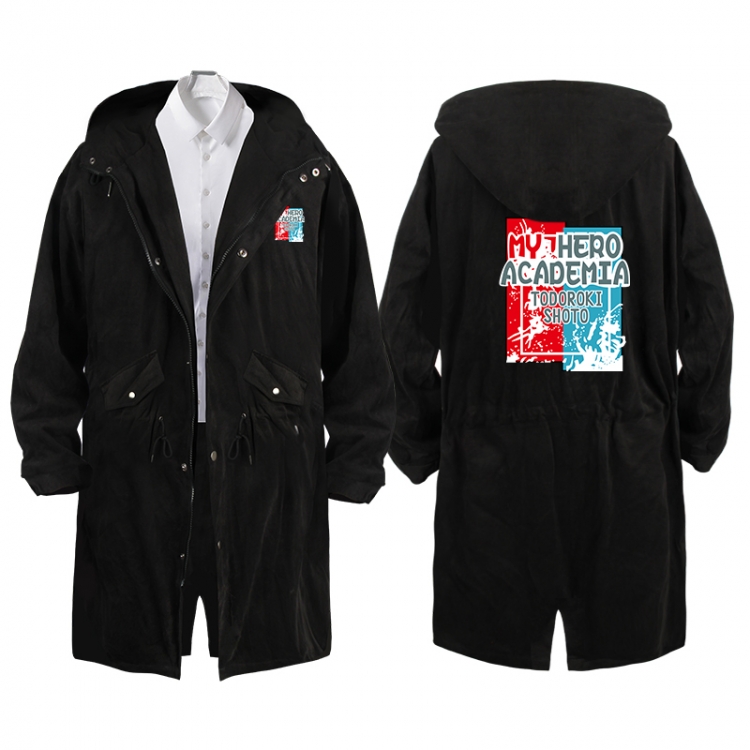 My Hero Academia  Anime Peripheral Hooded Long Windbreaker Jacket from S to 3XL