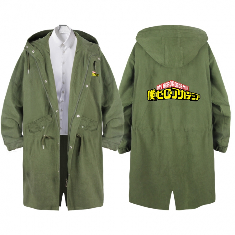 My Hero Academia  Anime Peripheral Hooded Long Windbreaker Jacket from S to 3XL