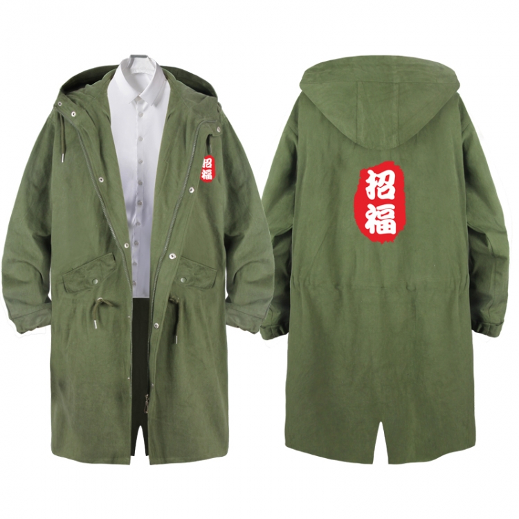 Natsume_Yuujintyou  Anime Peripheral Hooded Long Windbreaker Jacket from S to 3XL