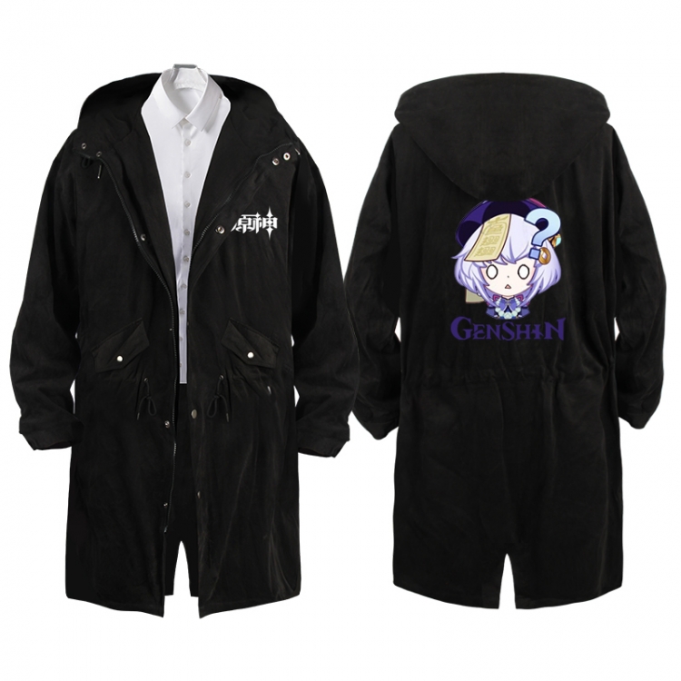 Genshin Impact  Anime Peripheral Hooded Long Windbreaker Jacket from S to 3XL