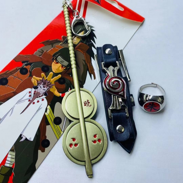 Naruto  Ring hand with keychain pendant A set of 3 style C