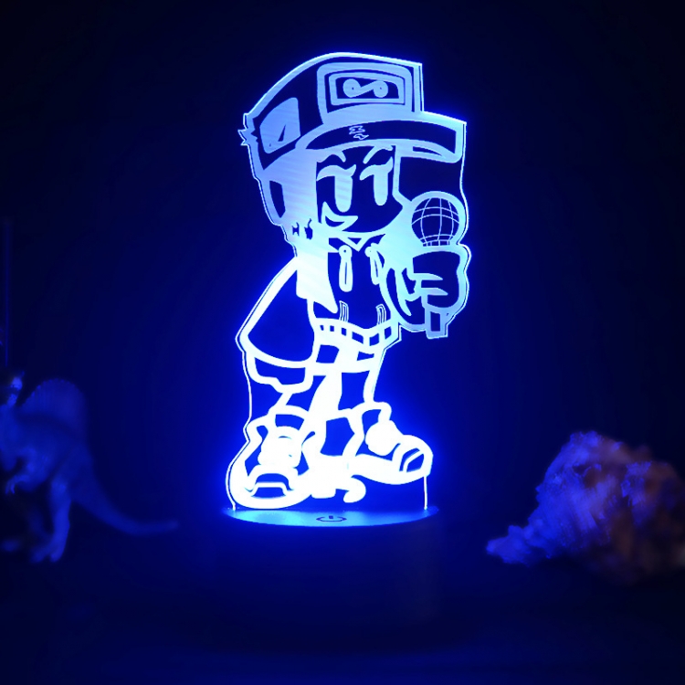 Friday night funkin 3D night light USB touch switch colorful acrylic table lamp BLACK BASE 2152