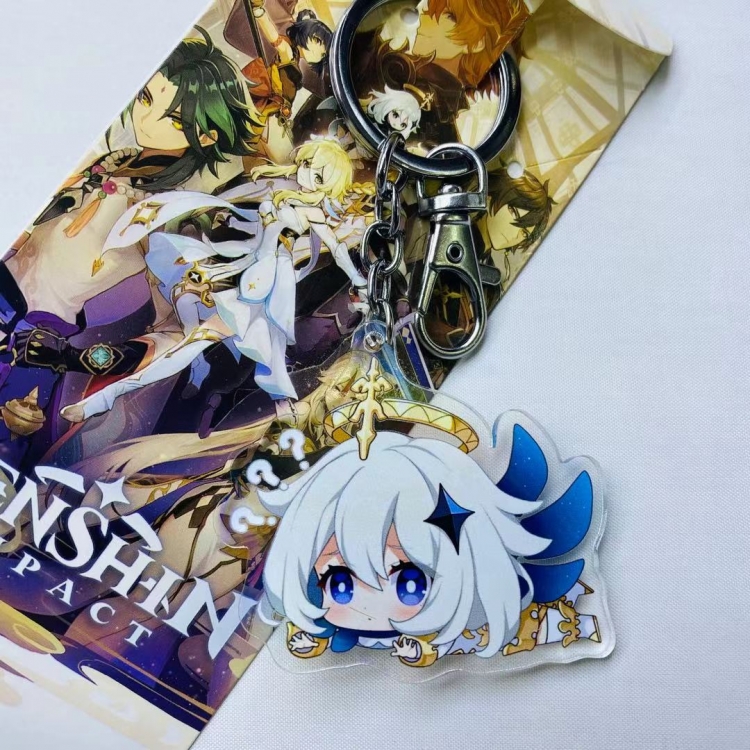 Genshin Impact  Anime Acrylic Key Chain Pendant price for 5 pcs