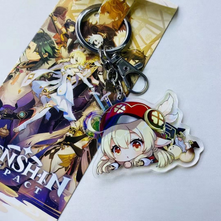 Genshin Impact  Anime Acrylic Key Chain Pendant price for 5 pcs