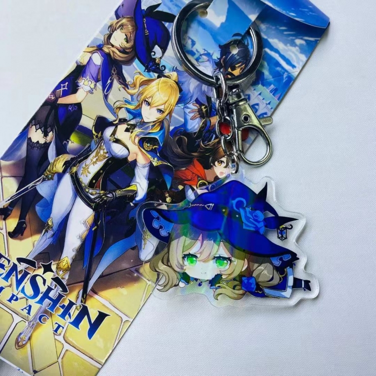 Genshin Impact  Anime Acrylic Key Chain Pendant price for 5 pcs