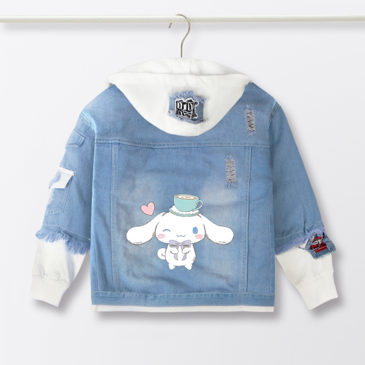 Big-eared dog Anime children's denim hooded sweater denim jacket  from110 to 150   for children