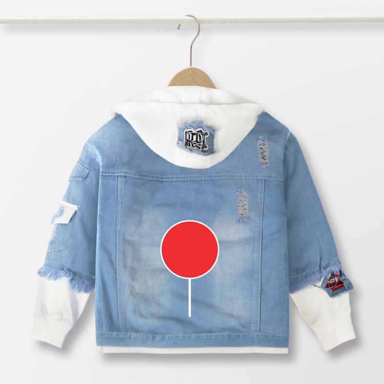 Doraemon Anime children's denim hooded sweater denim jacket  from110 to 150  for children