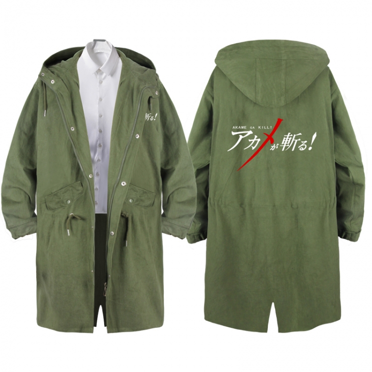 Akame ga KILL  Anime Peripheral Hooded Long Windbreaker Jacket from S to 3XL