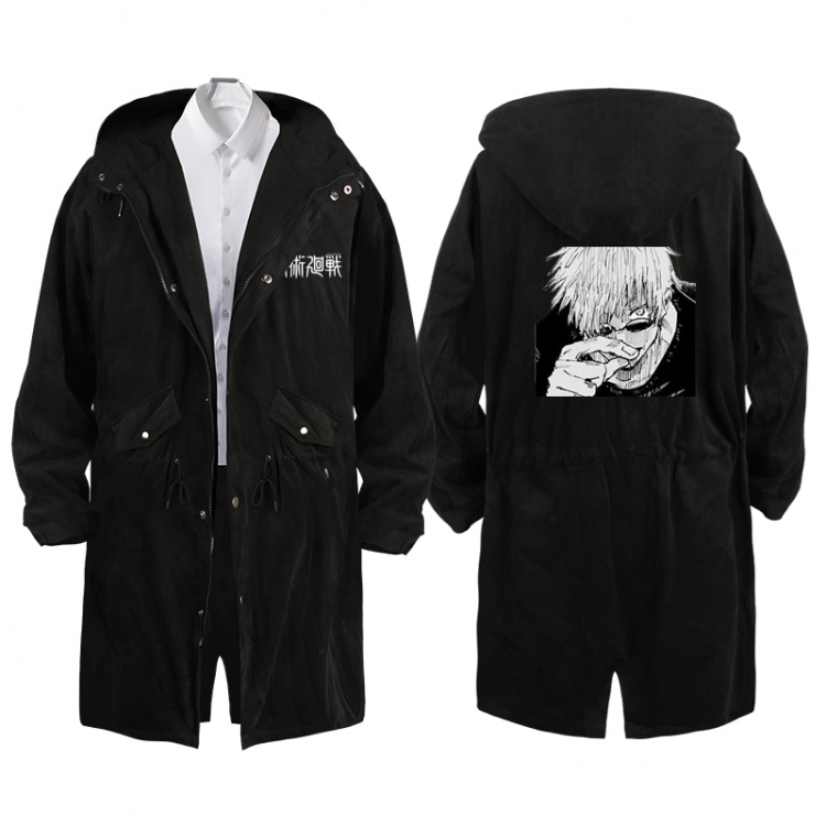 Jujutsu Kaisen  Anime Peripheral Hooded Long Windbreaker Jacket from S to 3XL