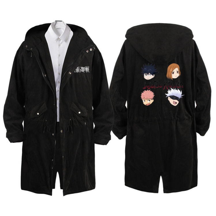 Jujutsu Kaisen  Anime Peripheral Hooded Long Windbreaker Jacket from S to 3XL