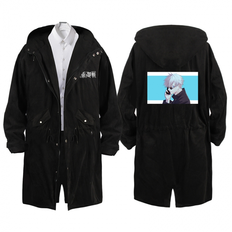 Jujutsu Kaisen  Anime Peripheral Hooded Long Windbreaker Jacket from S to 3XL