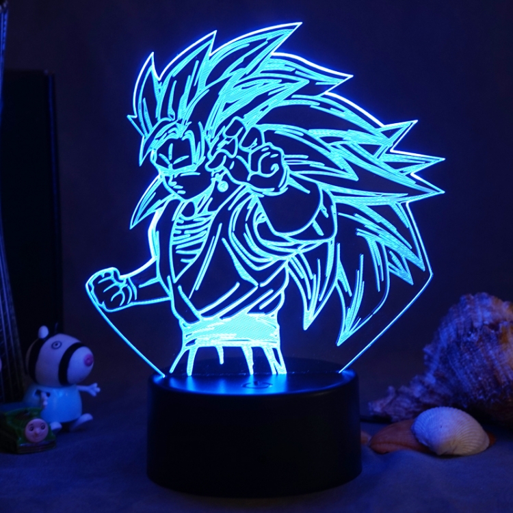  DRAGON BALL 3D night light USB touch switch colorful acrylic table lamp BLACK BASE 261