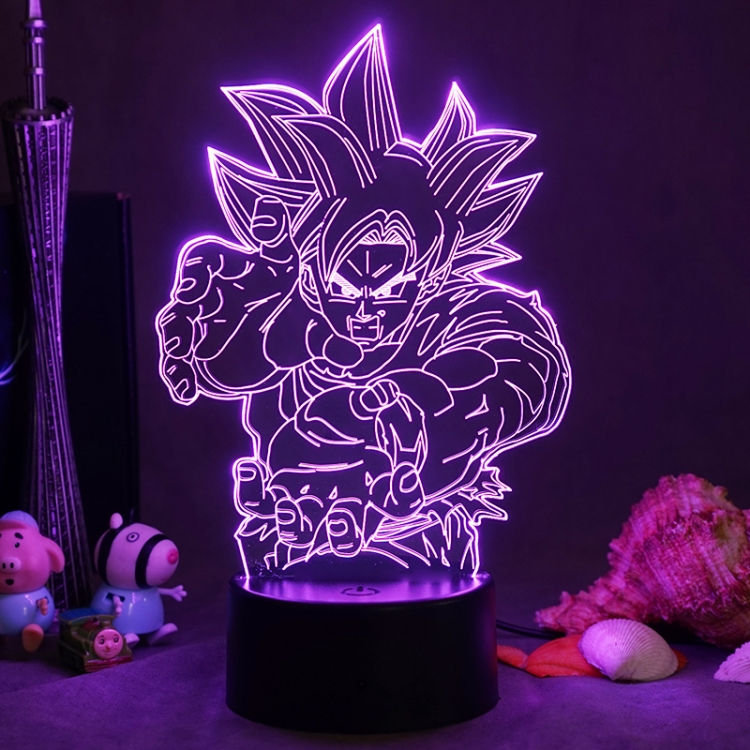  DRAGON BALL 3D night light USB touch switch colorful acrylic table lamp BLACK BASE 260 