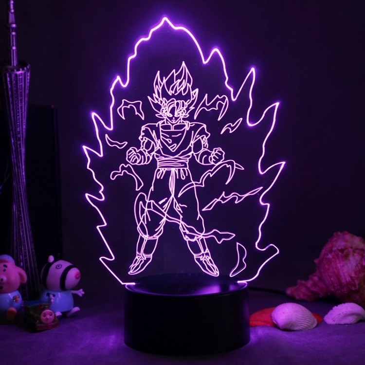DRAGON BALL 3D night light USB touch switch colorful acrylic table lamp BLACK BASE 248