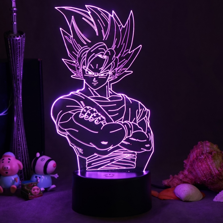  DRAGON BALL 3D night light USB touch switch colorful acrylic table lamp BLACK BASE 249