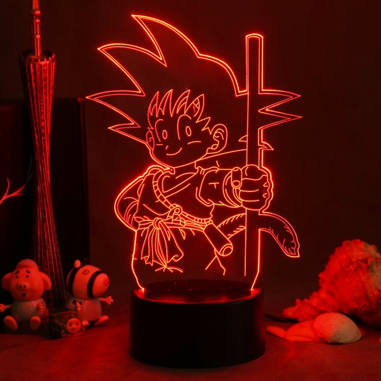  DRAGON BALL 3D night light USB touch switch colorful acrylic table lamp BLACK BASE 257 