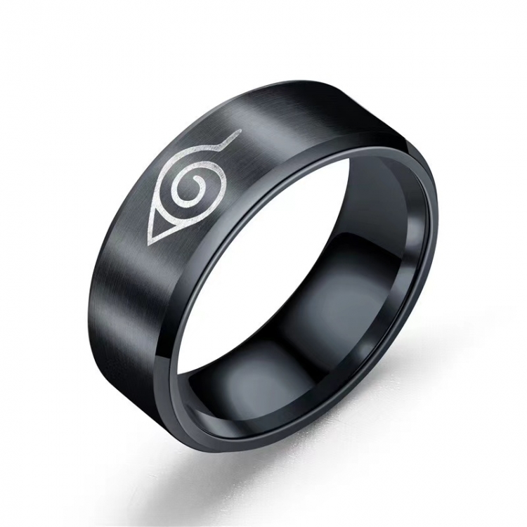 Naruto Anime Couple Ring Jewelry SIZE 5-13  OPP packing Black Price For 20 pcs