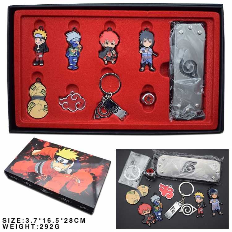 Naruto Metal keychain pendant Q version key collection set style B