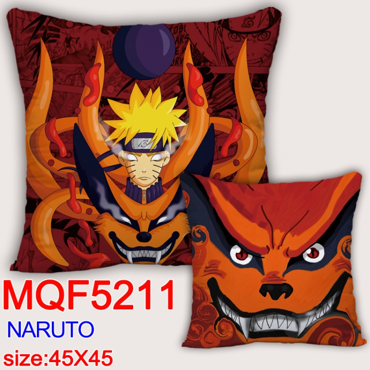 Naruto Square double-sided full-color pillow cushion 45X45CM NO FILLING MQF 5211