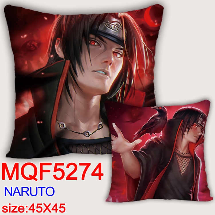 Naruto Square double-sided full-color pillow cushion 45X45CM NO FILLING MQF 5274