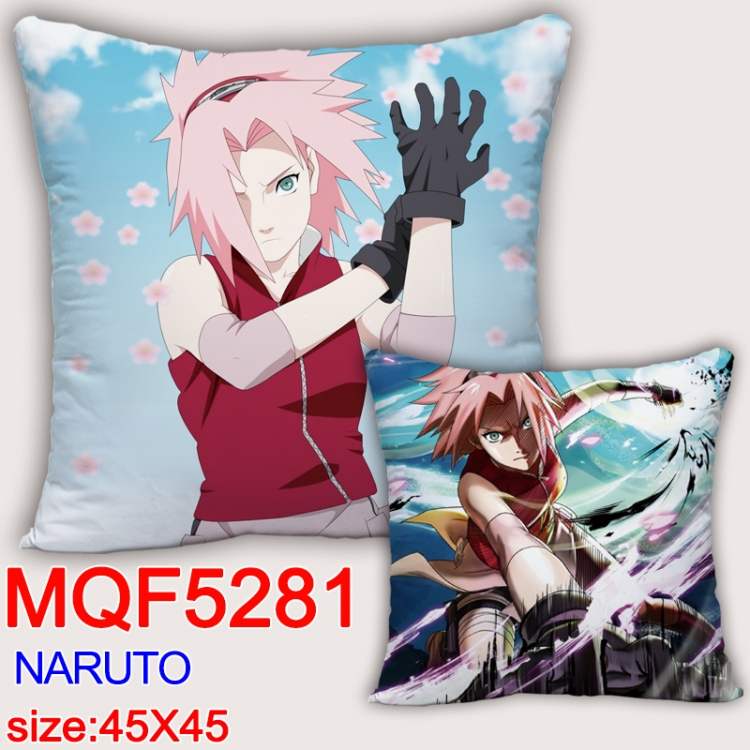 Naruto Square double-sided full-color pillow cushion 45X45CM NO FILLING MQF 5281