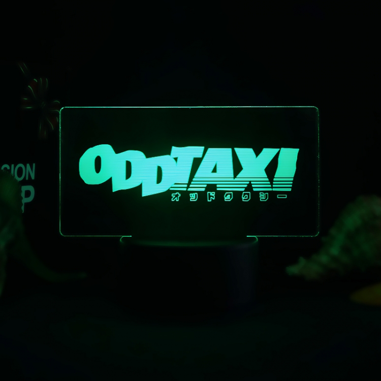 ODD-TAXI 3D night light USB touch switch colorful acrylic table lamp BLACK BASE 2507