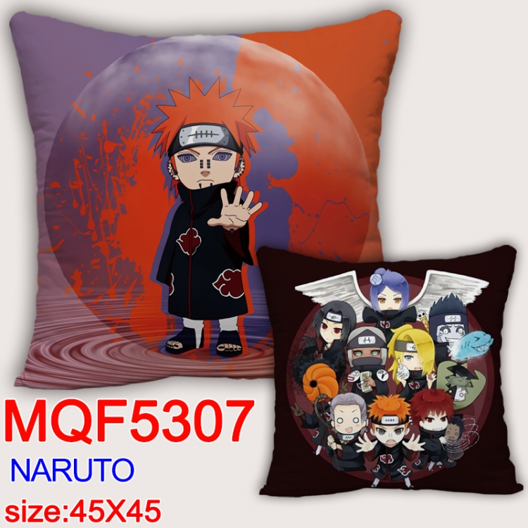 Naruto Square double-sided full-color pillow cushion 45X45CM NO FILLING  MQF 5307