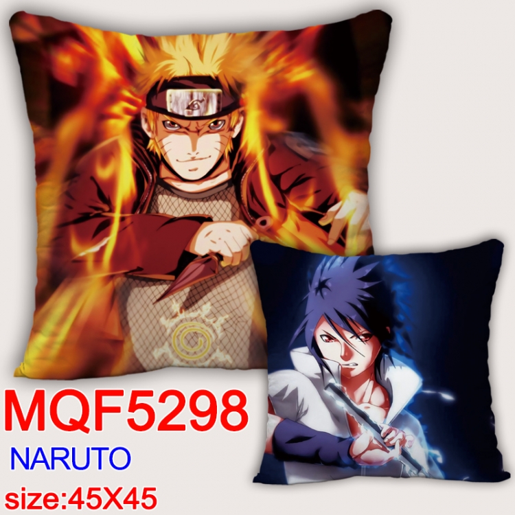 Naruto Square double-sided full-color pillow cushion 45X45CM NO FILLING  MQF 5298