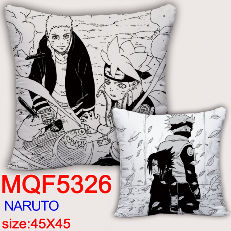 Naruto Square double-sided full-color pillow cushion 45X45CM NO FILLING  MQF 5326