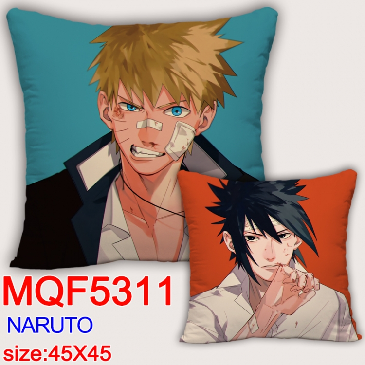 Naruto Square double-sided full-color pillow cushion 45X45CM NO FILLING QF 5311