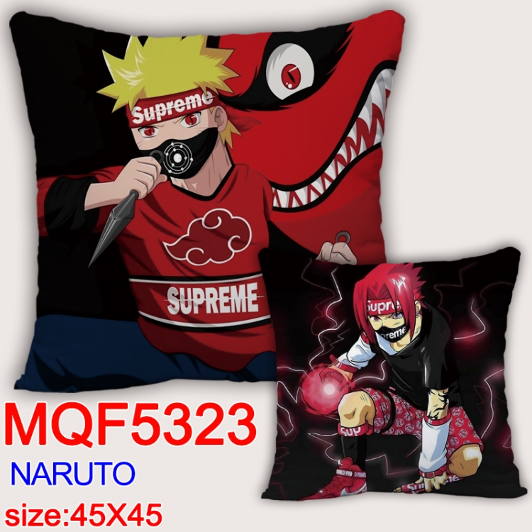 Naruto Square double-sided full-color pillow cushion 45X45CM NO FILLING  MQF 5323