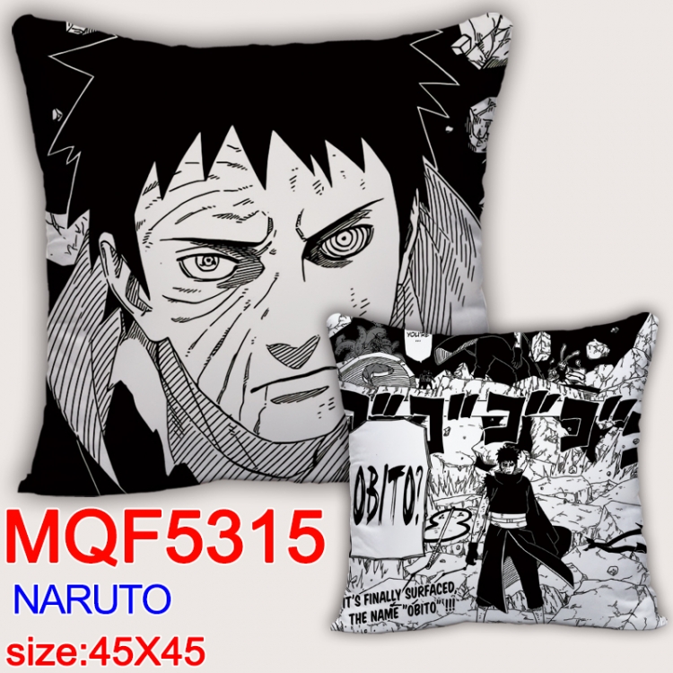 Naruto Square double-sided full-color pillow cushion 45X45CM NO FILLING  MQF 5315