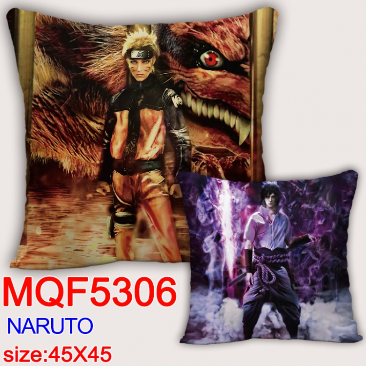 Naruto Square double-sided full-color pillow cushion 45X45CM NO FILLING MQF 5306