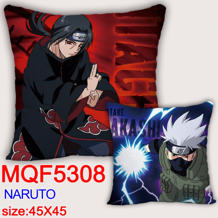 Naruto Square double-sided full-color pillow cushion 45X45CM NO FILLING  MQF 5308