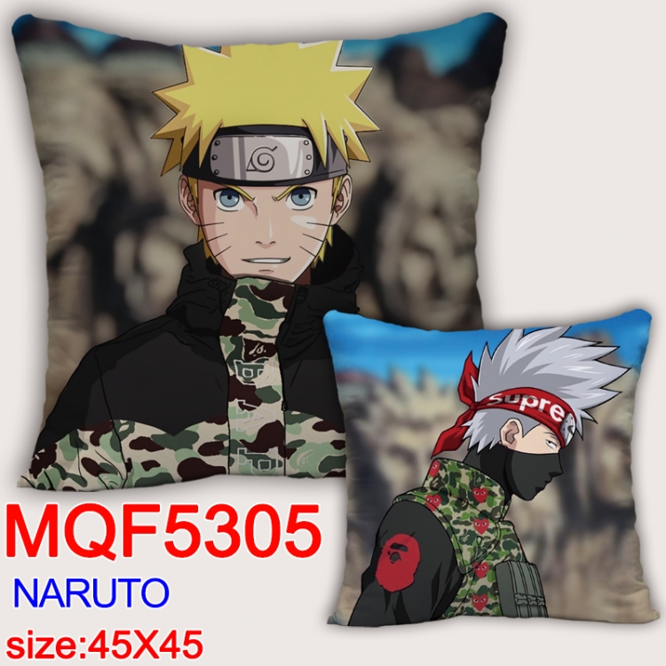 Naruto Square double-sided full-color pillow cushion 45X45CM NO FILLING  MQF 5305