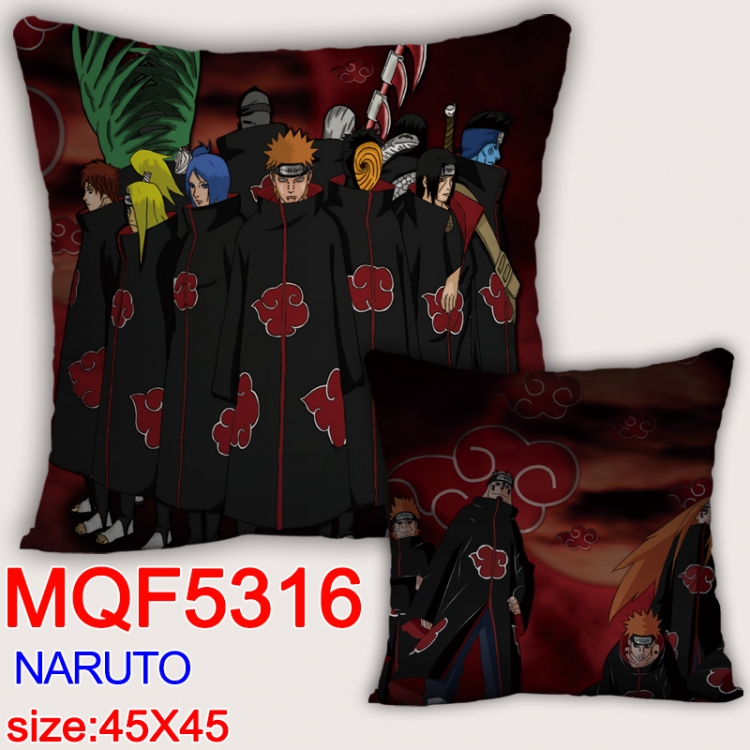 Naruto Square double-sided full-color pillow cushion 45X45CM NO FILLING MQF 5316