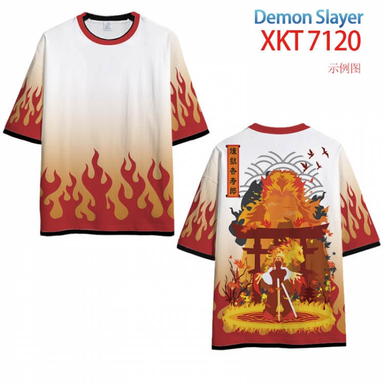 Demon Slayer Kimets Loose short sleeve round neck T-shirt  from S to 6XL XKT 7120