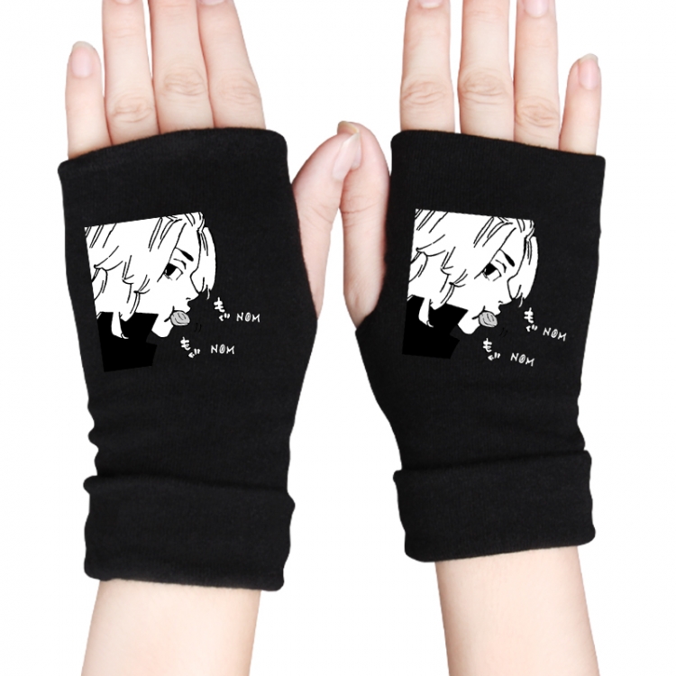 Tokyo Revengers Anime knitted half finger gloves