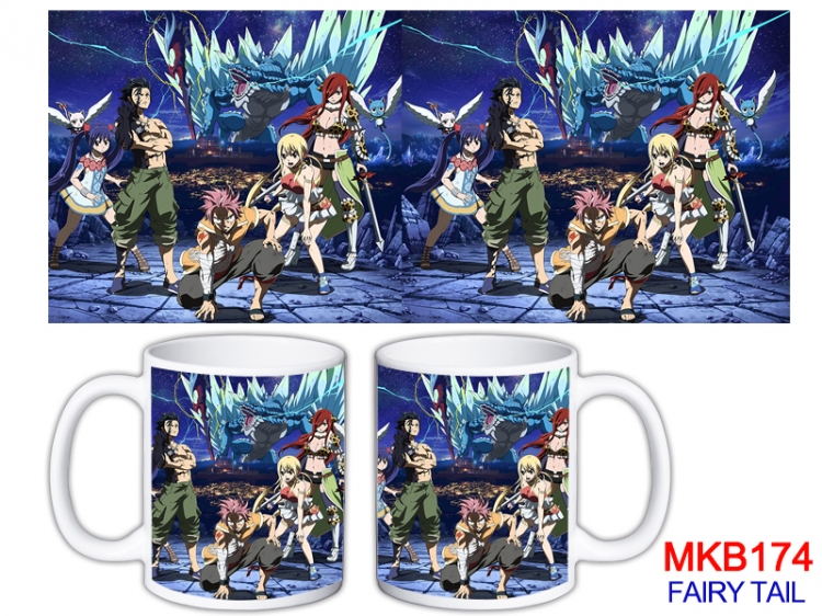 Fairy tail Anime color printing ceramic mug cup price for 5 pcs  MKB-174
