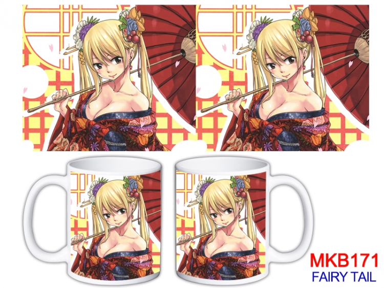 Fairy tail Anime color printing ceramic mug cup price for 5 pcs MKB-171