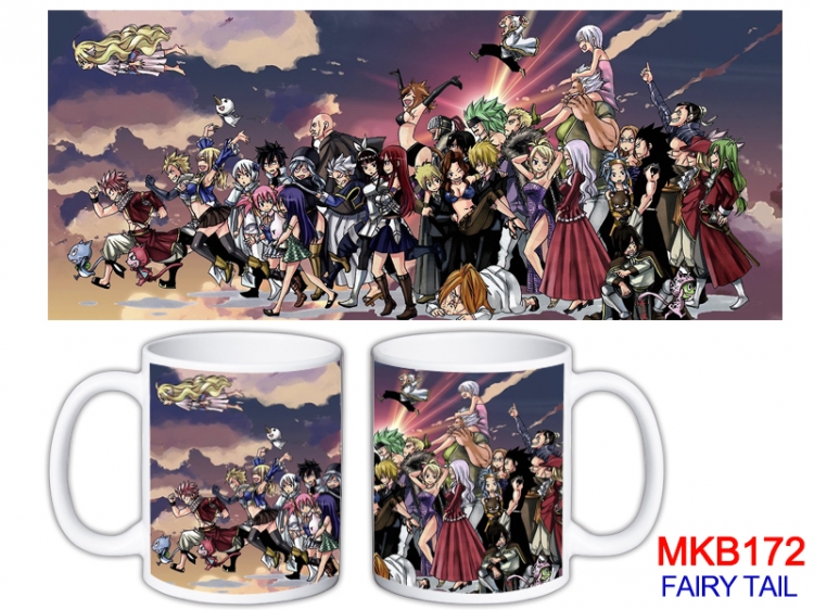 Fairy tail Anime color printing ceramic mug cup price for 5 pcs  MKB-172