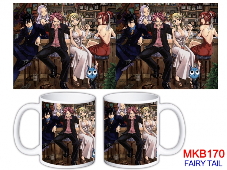Fairy tail Anime color printing ceramic mug cup price for 5 pcs MKB-170