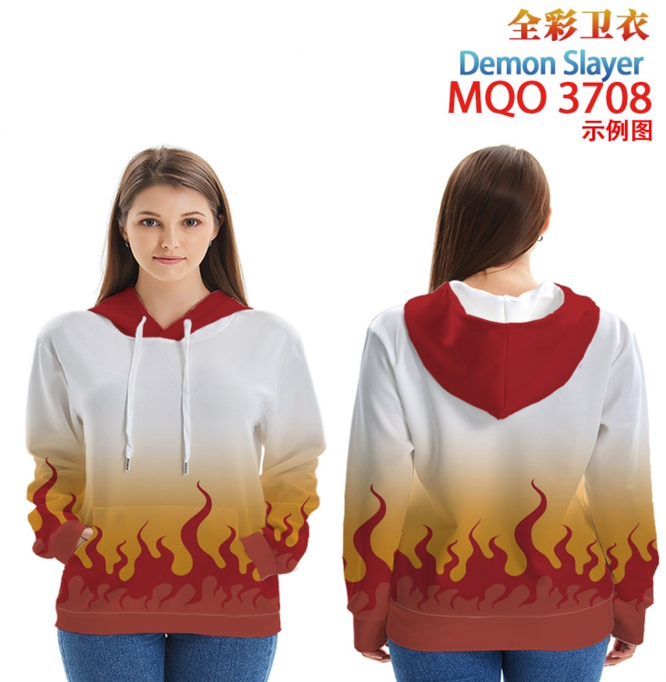 Demon Slayer Kimets Full Color Patch pocket Sweatshirt Hoodie  from XXS to 4XL MQO 3702