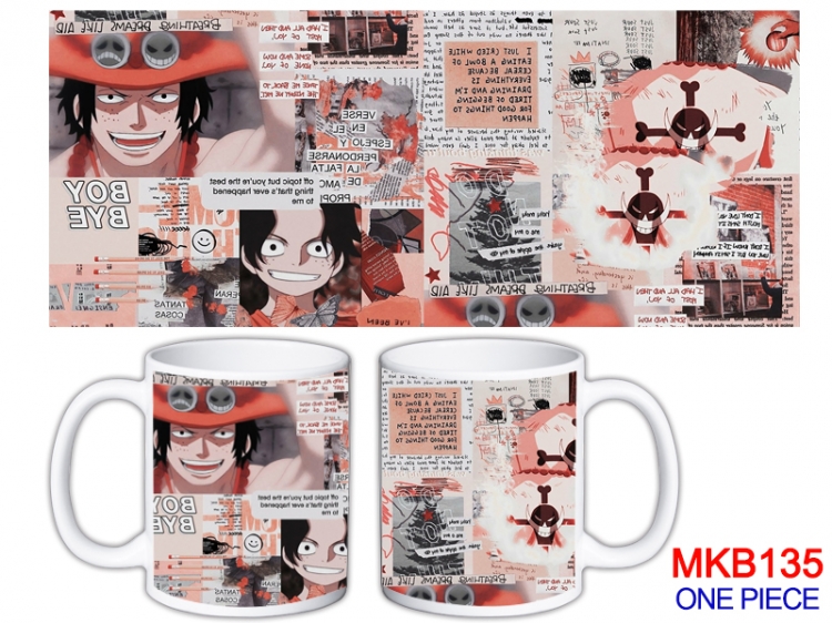 One Piece Anime color printing ceramic mug cup price for 5 pcs MKB-135