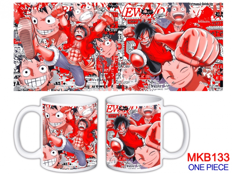 One Piece Anime color printing ceramic mug cup price for 5 pcs MKB-133