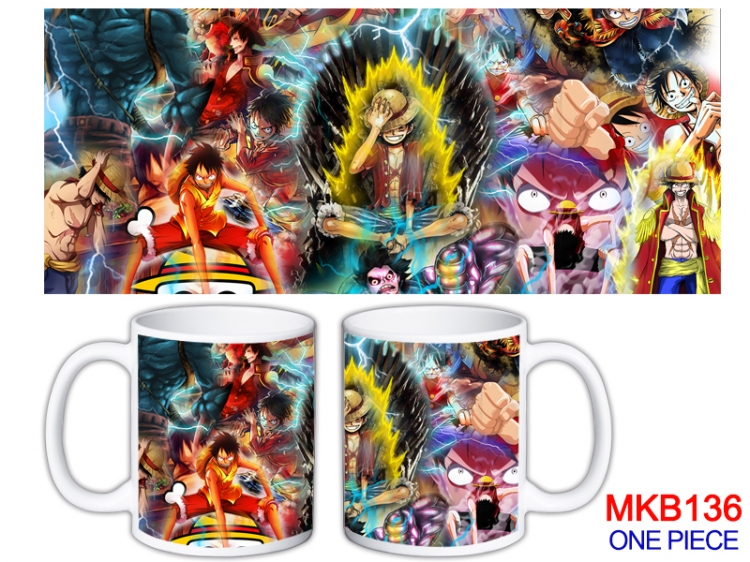 One Piece Anime color printing ceramic mug cup price for 5 pcs MKB-136