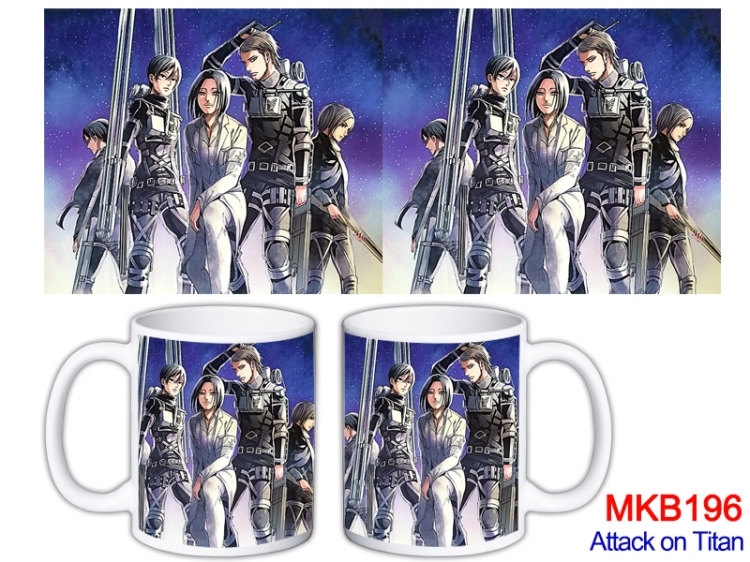 Shingeki no Kyojin Anime color printing ceramic mug cup price for 5 pcs MKB-196