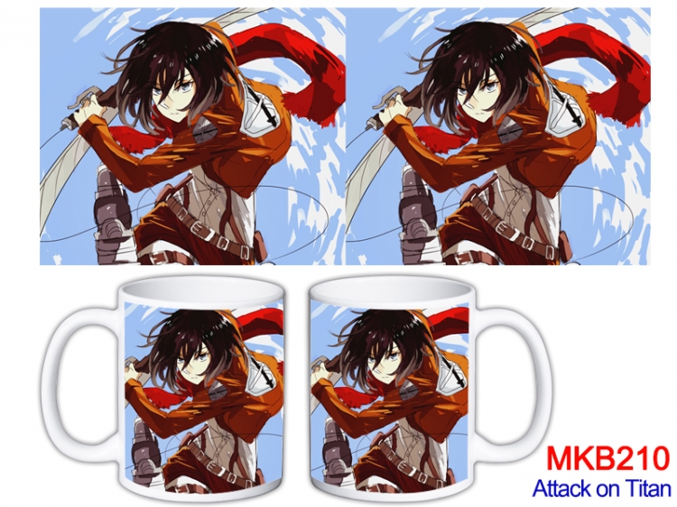Shingeki no Kyojin Anime color printing ceramic mug cup price for 5 pcs MKB-210