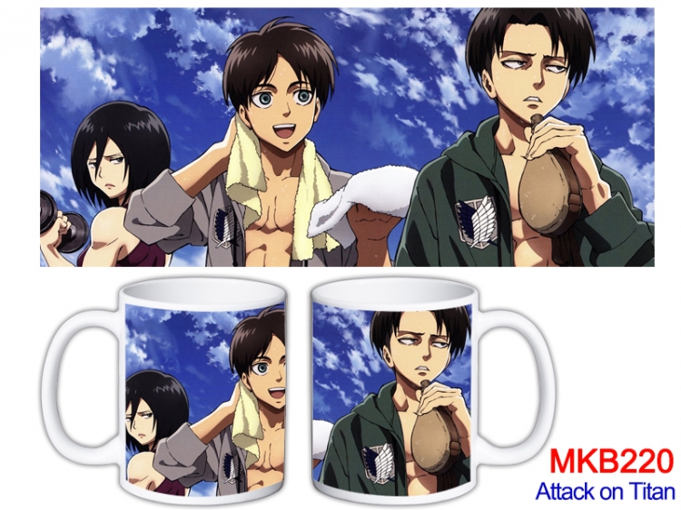 Shingeki no Kyojin Anime color printing ceramic mug cup price for 5 pcs MKB-220